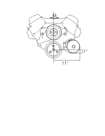 Alan Grove Compnents Big Block Chevy Power Steering Bracket, Short Water Pump, Driver Side, Type 2 Pump, Low Profile 415L