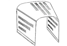 Rootlieb Ford Model A 3 pc Hoods - 1930-31 4 Row Top/Plain Sides