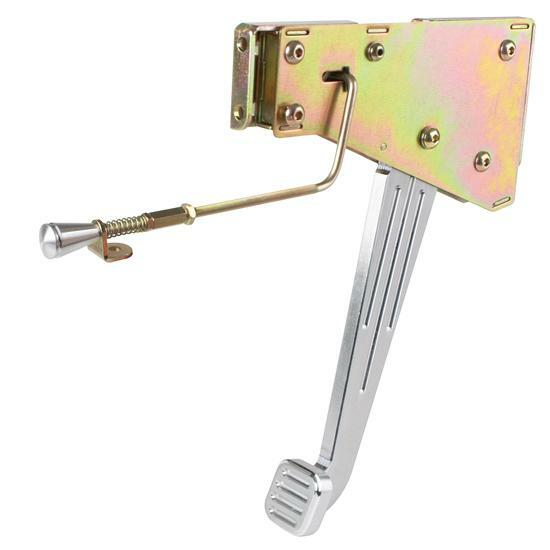 Lokar Under-The-Dash Foot Operated Emergency Brake- Solid Ball Milled Arm