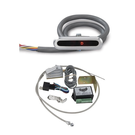 gear shift indicator car Lokar XCIND-1721 Midnight Series Cable Operated LED Dash Indicator Kit