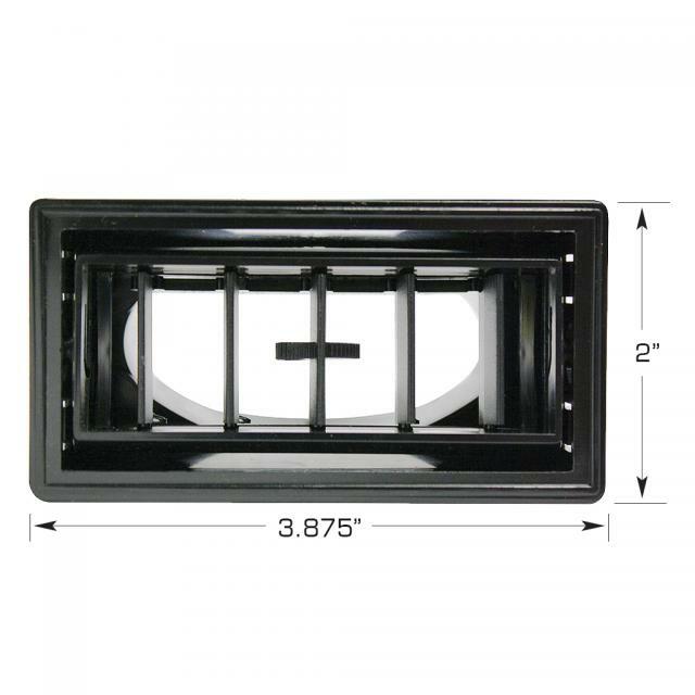 Vintage Air All Black Louver for 2.5" Hose (3.875" x 2")