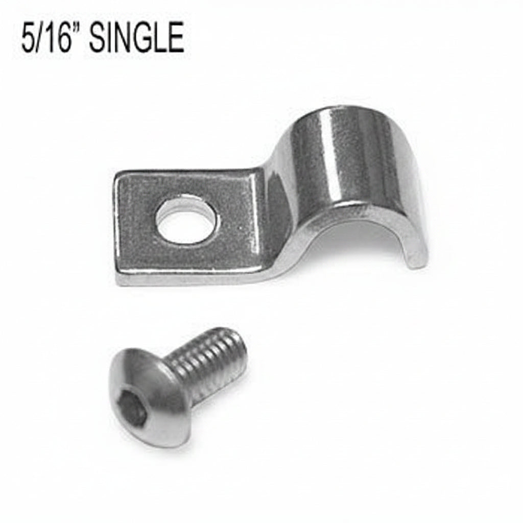 Kugel Komponents Single Line Clamps for 5/16 Inch Line - 12 Pack