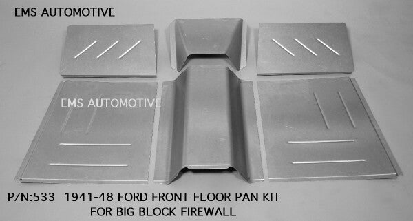 1941-48 Ford Front Floor Pans for Big Block Setback Firewall