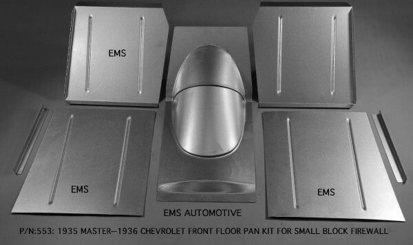1935 Chevy Master and 1936 Chevy Car Front Floor Pan Kit for Big Block Setback Firewall