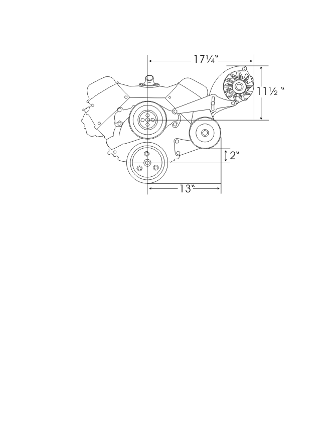 Alan Grove Compnents Big Block Chevy Alternator & Power Steering Bracket, Short Water Pump, Driver Side, 1964-68 Chevelle 601L