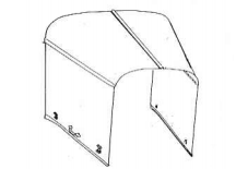 Rootlieb Ford 1933-34 4 Pc Pickup Hoods for 1933-34 Pickup Pair Plain Sides Only