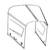 Rootlieb Ford 1933-34 4 Pc Pickup Hoods for 1933-34 Pickup Plain Tops/1 Scoop Sides