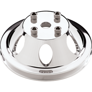 Billet Aluminum Big or Small Block Chevy V-Groove Pulley, Long Water Pump, 6-7/16" Diameter