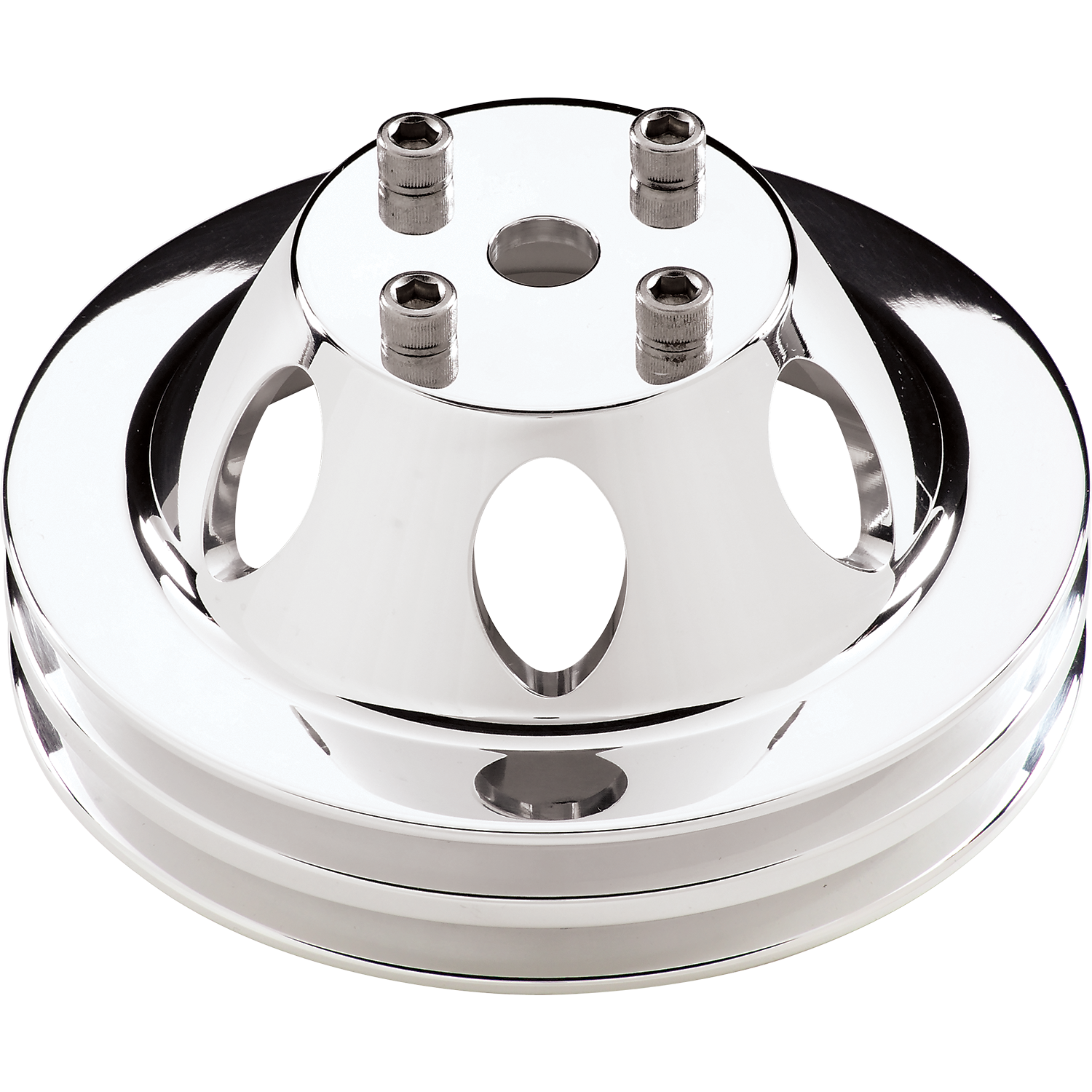 Billet Aluminum Big or Small Block Chevy V-Groove Pulley, Long Water Pump, 6-7/16" Diameter