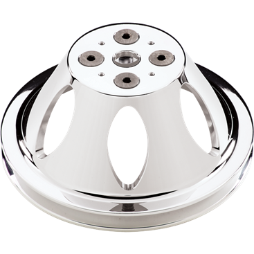 Billet Aluminum Small Block Chevy 1-Groove, V-Groove Pulley, Short Water Pump, 6-7/16" Diameter