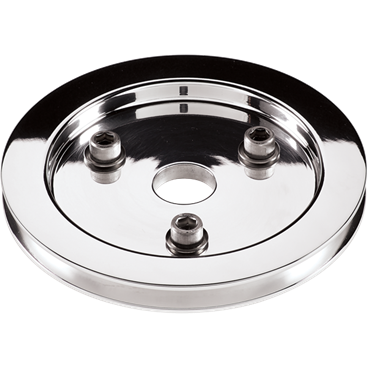 Billet Aluminum Small Block Chevy 1 Groove, V-Groove Crankshaft Pulley, Short Water Pump, 6-7/16" Diameter