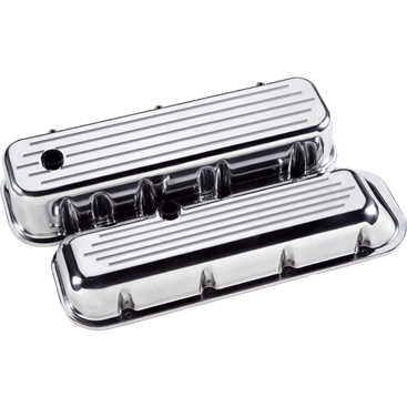 Billet Aluminum Big Block Chevy Ball Milled Valve Cover, (Pair)