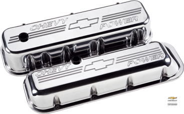 Billet Aluminum Big Block Chevy Chevy Power Script Valve Covers