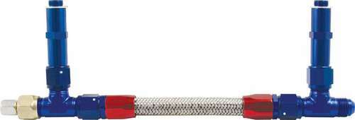 Fuel Line Kit -8 Line, 9-5/8" CTC Barry Grant Demon, Red/Blue