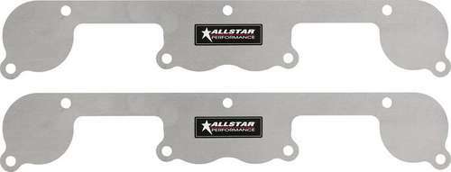 Exhaust Block Off Plate Set SB Chevy Spread Port, Aluminum