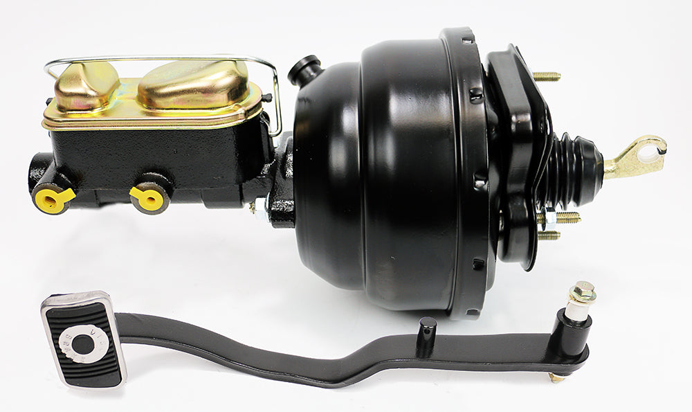 1967-69 MUSTANG , 67-69 MERCURY COUGAR (w/Manual Trans) - 8" Dual Diaphragm w/1" Dual Reservoir Master Legend Series HP Front Disc Brake Kit Power Brake Kit
