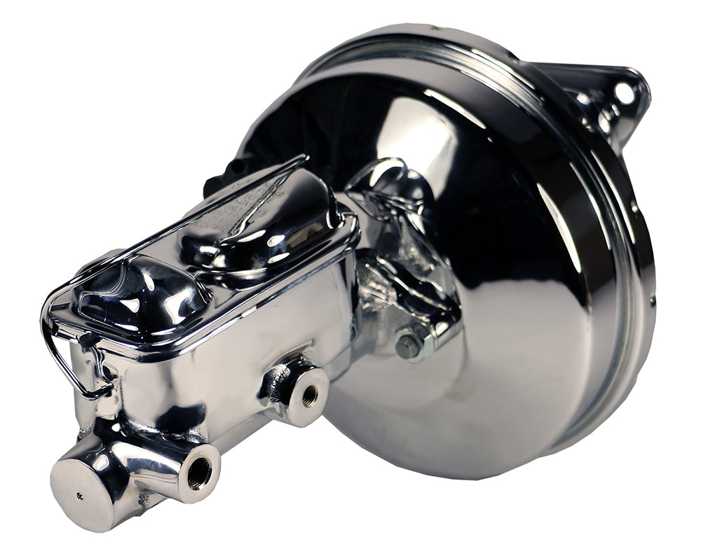 1967-70 FORD MUSTANG Automatic Trans - Includes brake pedal assembly) Chrome Booster/Master Conversion Kit 9" Single / 1" Bore - Chrome