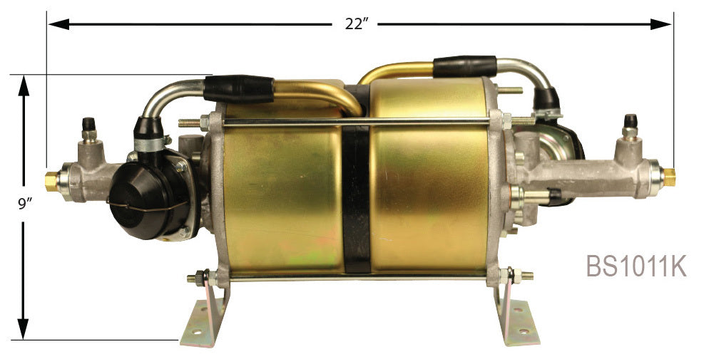 Universal Remote Brake Booster Dual Diaphragm for 4 Wheel Disc Brake Cars