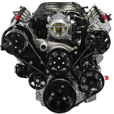 Billet Specialties Black Tru Trac Serpentine System - LT1