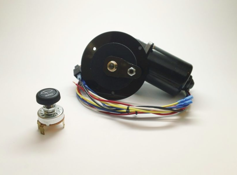 1960-66 Chevrolet GMC Truck Windshield Wiper Motor-(Replaces Original Motor that Fits Flat with Firewall)