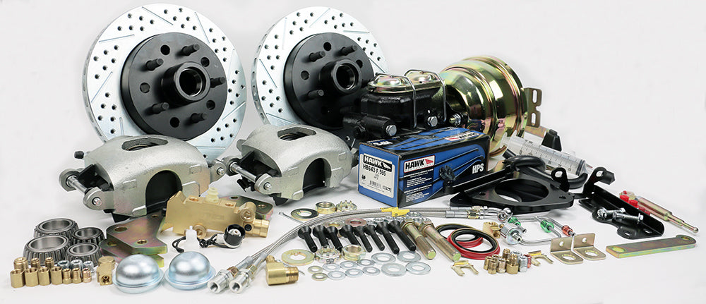 1957-69 FULL-SIZE FORD & FULL-SIZE MERCURYURY (w/5 x 4.5" & 5 x 4.75" Bolt Circle) Legend Series HP Front Disc Brake Kit - V2.0 Power Brake Kit