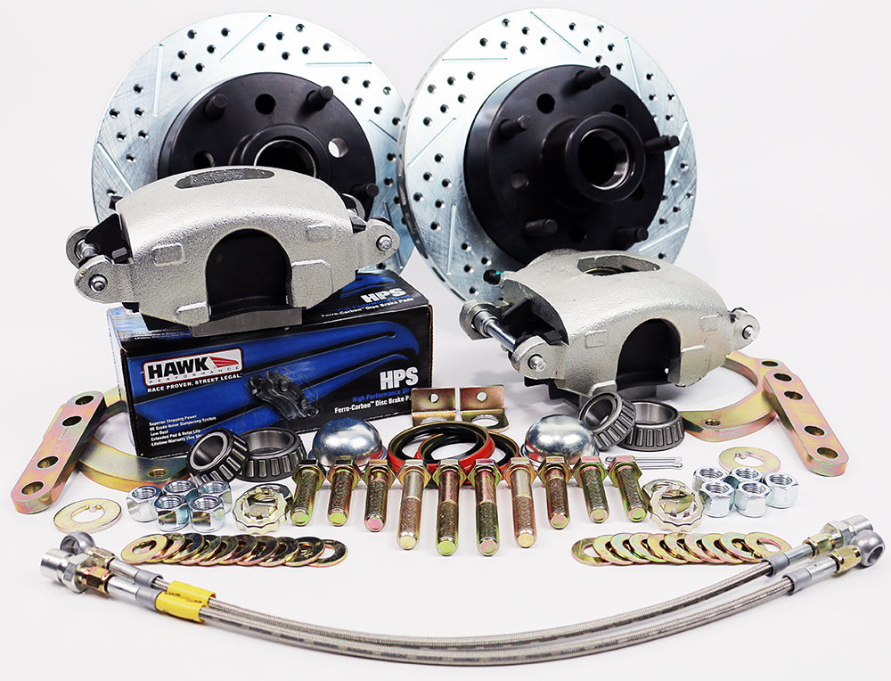 1968-72 FORD F100 PICK UP (w/5 x 4-1/2" and 5 x 5 1/2" Bolt Circle) - Assembles on OE Drum Brake Spindles Legend Series HP Front Disc Brake Kit - V2.0 Front Wheel Kit