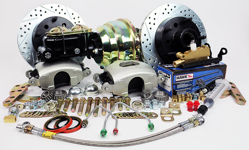 1968-72 FORD F100 PICK UP (w/5 x 4-1/2" and 5 x 5 1/2" Bolt Circle) - Assembles on OE Drum Brake Spindles Legend Series HP Front Disc Brake Kit - V2.0 Power Brake Kit