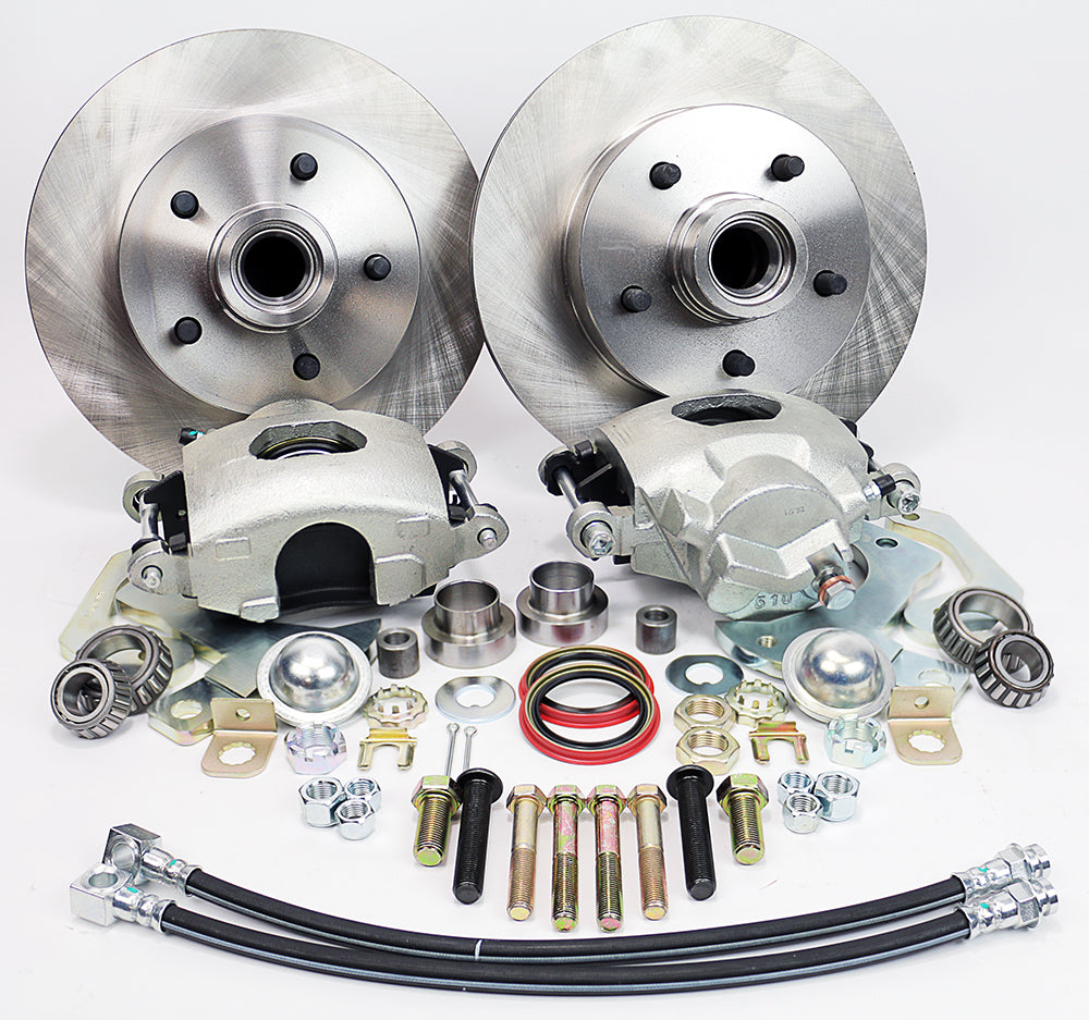 1965-68 PONTIAC CATALINA & BONNEVILLE, 65-68 GRAND PRIX (w/5" Bolt Circle) Legend Series Front Disc Brake Kit Front Wheel Kit
