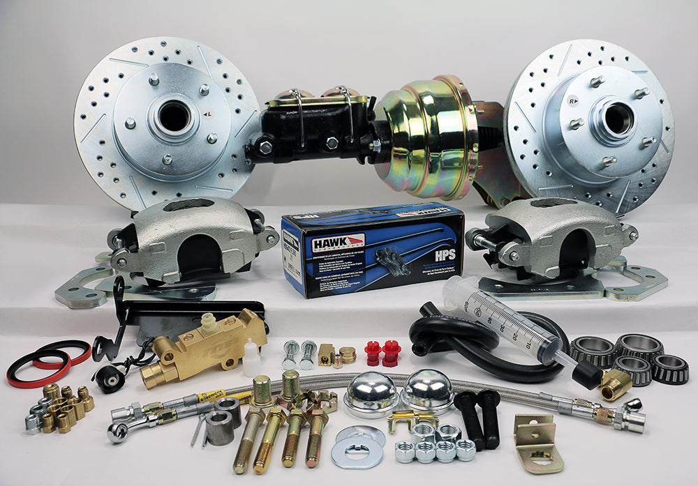 1955-57 Chevy Passenger Car (Stock Spindle) Legend HP Series Front Disc Brake Kit and Power Brake Conversion