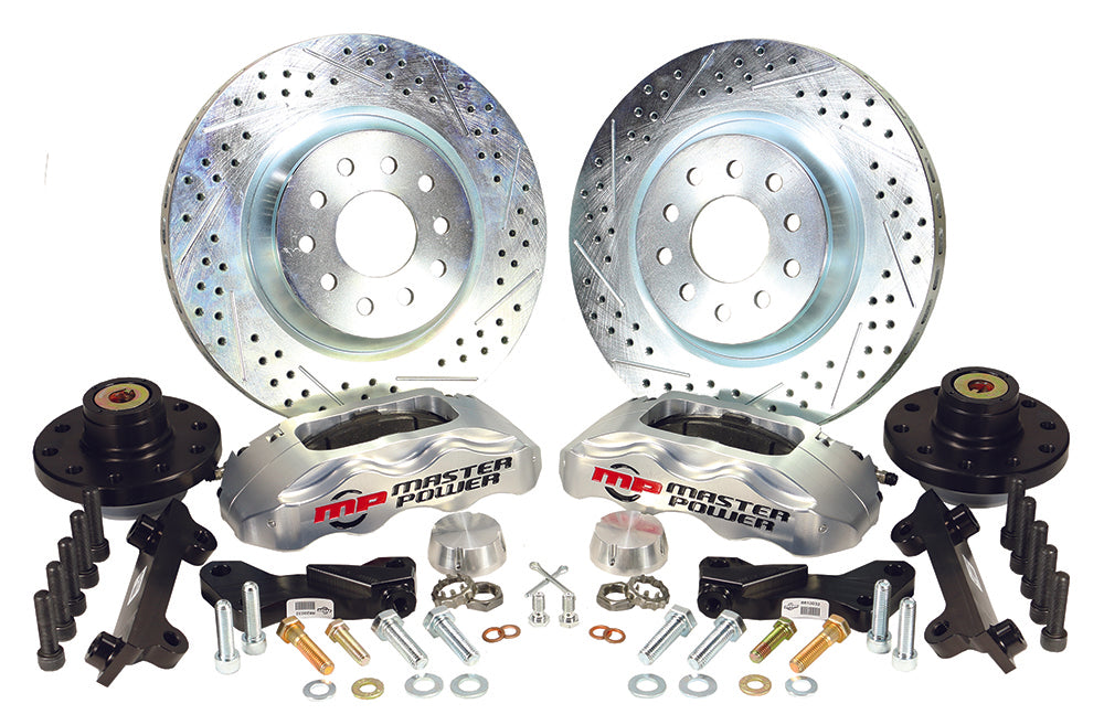UNIVERSAL STREET ROD - MUSTANG II SUSP w/OE STYLE SPINDLES Pro Driver Front Disc Brake Kit Front Wheel Kit