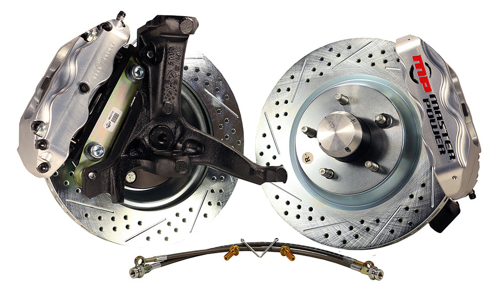 1973-77 GM A-BODY, 70-81 GM F-BODY (Includes & assembled on 2" dropped spindles) Pro Driver Front Disc Brake Kit Front Wheel Kit