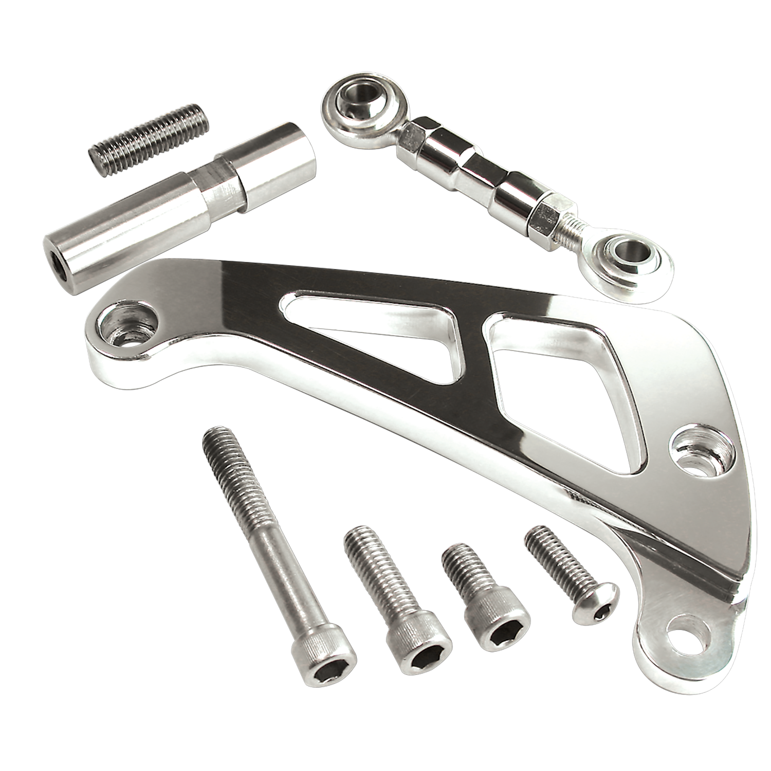 Billet Aluminum Big Block Chevy Alt Bracket, Long Pump, Mid Mount, Passenger Side