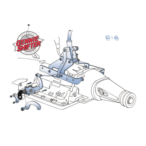 Gennie Shifter Ford C6 Shifter Mounting Bracket Kit