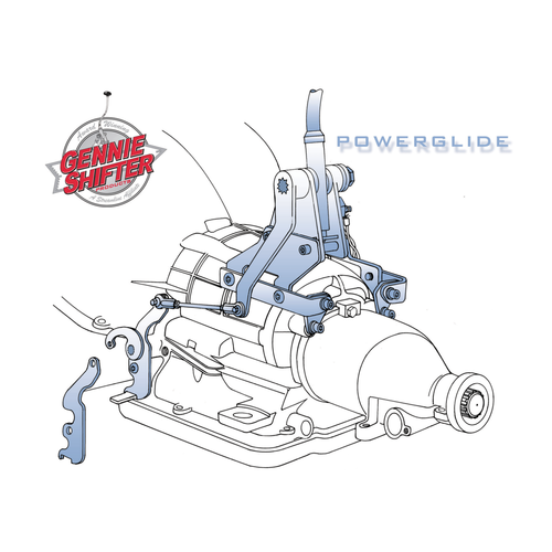 Gennie Shifter GM Powerglide Shifter Mounting Brakcet Kit