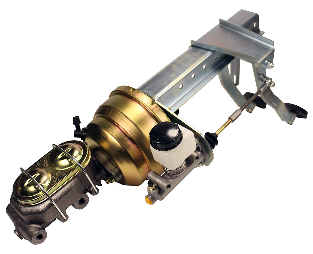 pumping brake pedal Master Power Brakes FIREWALL MOUNTED (Includes brake/clutch pedal asm, brake m/cyl, clutch m/cyl & booster) Universal Brake/Clutch Pedal Assm 7" DD, 1 1/8" & 3/4" Bore