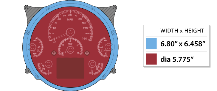 1961-66 Ford Pickup Dakota Digital HDX Instruments