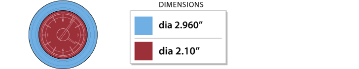3" Round Universal VHX Dakota Digital Clock
