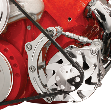 Billet Aluminum Big Block Chevy Alt Bracket, Short Pump, Low Mount, Driver Side