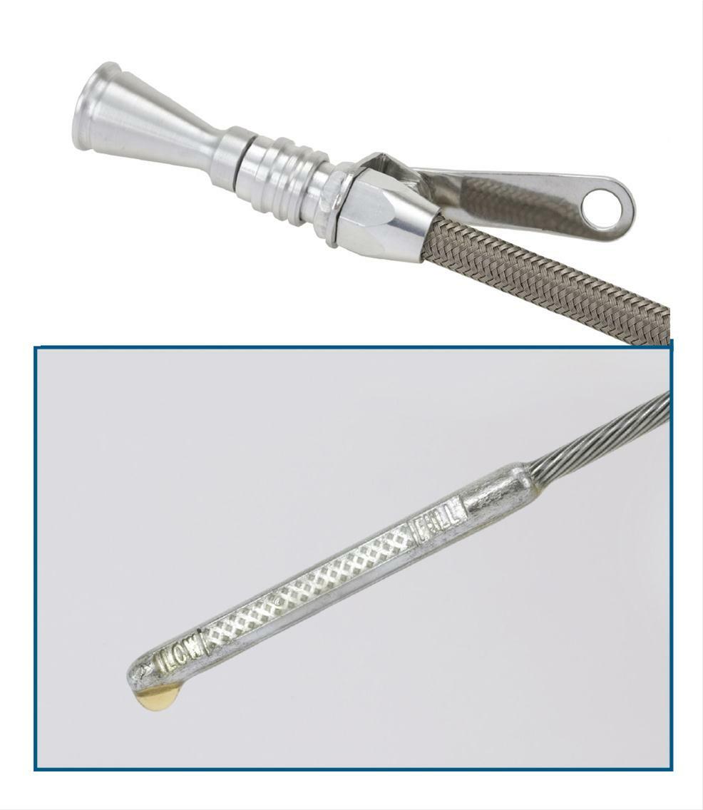 Lokar Anchor-Tight Locking Flexible Engine Dipstick for 1980 & Later small Block Chevy