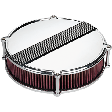 Billet Specialties Round 14" Profile Ribbed Air Cleaner, Polished