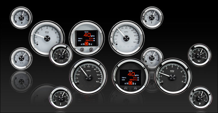 Dakota Digital Universal Seven Gauge Round Analog HDX Gauges