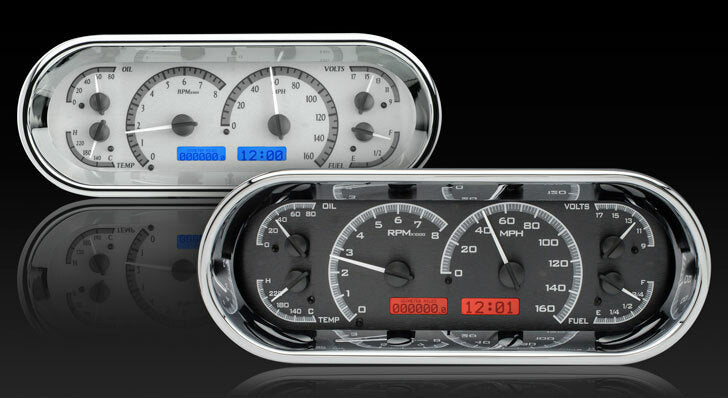 Dakota Digital Universal 4.4" x 11.4" Round Rectangle Analog VHX Gauges