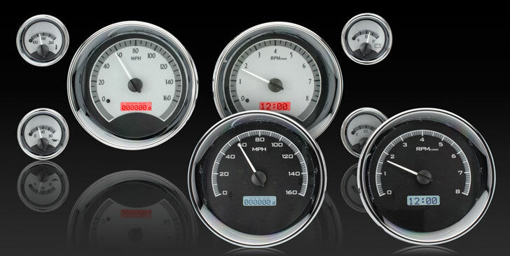 Dakota Digital Universal Six Gauge Round Analog VHX Gauges