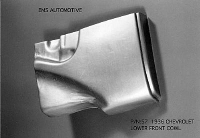 1936 Chevy Car Lower Front Cowl