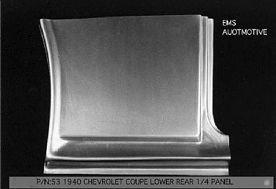 1940 Chevy Coupe and 2 Door Sedan Lower Rear Quarter