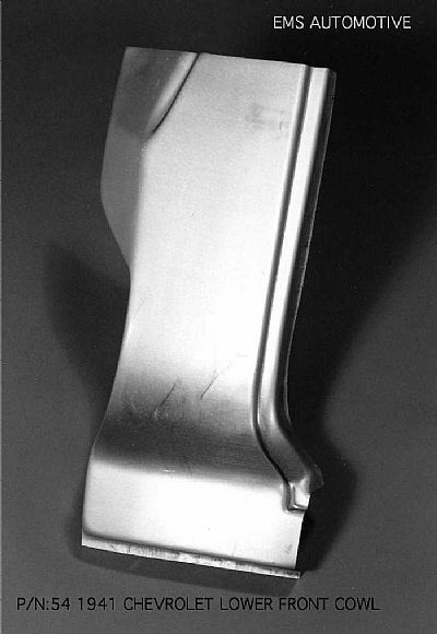 1941 Chevy Car Lower Front Cowl Panel