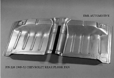 1949-52 Chevy 2 and 4 Door Sedan, Wagon, and Sedan Delivery Rear Floor Pan