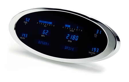 Dakota Digital Universal 5" x 12.25" Elliptical Digital VFD3 Instrument