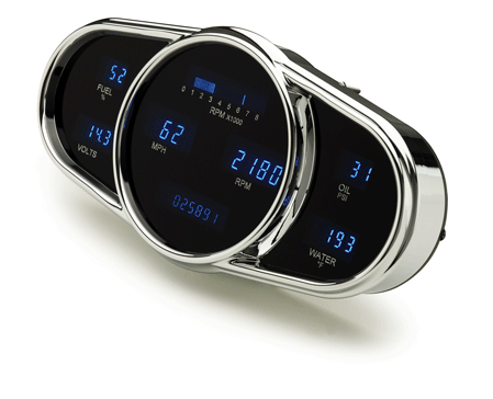 Dakota Digital Universal 5" x 10" Multi-level Elliptical Digital VFD3 Instrument