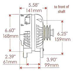 Powermaster Chrysler Original Look Squareback Alternator